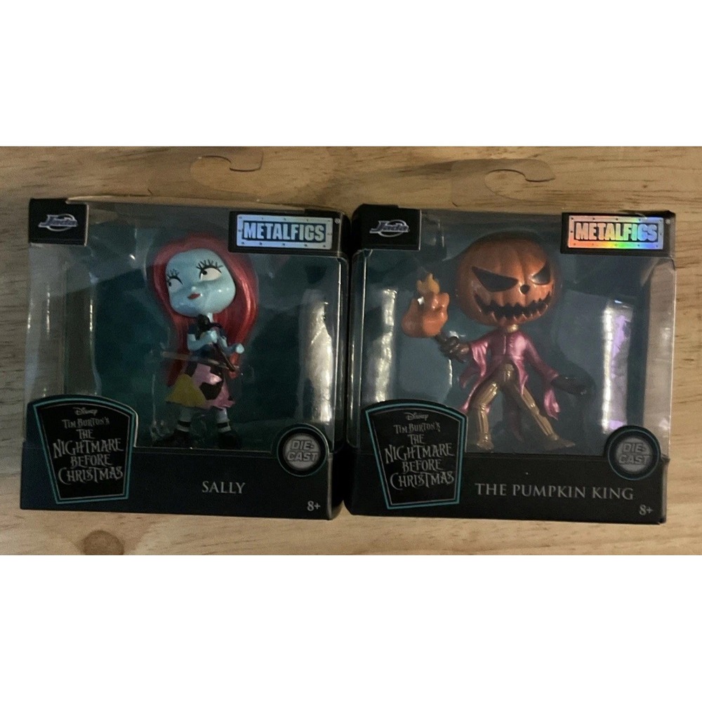 Jada Nightmare Before Christmas Metalfigs Sally And Pumpkin King, Die Cast